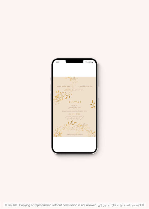 Mohamed بطاقة زواج